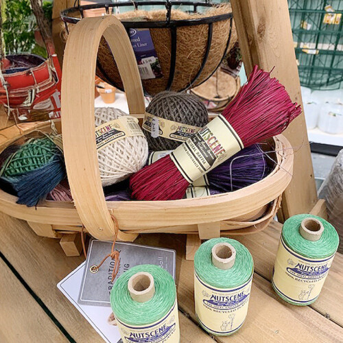 Wool display at Leckford Estate Farm Shop