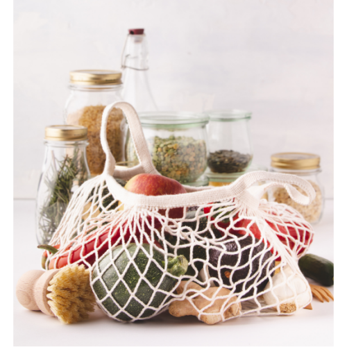 shopping bag and containers