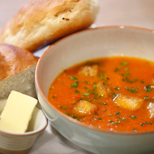 Soup at The Longstock Park Café&nbsp;