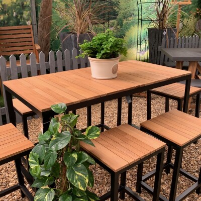 Outdoor tables and chairs