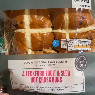 Leckford Fruit & Seed Hot Cross Buns